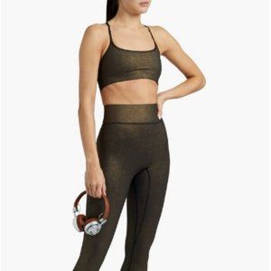 ALL ACCESS Metallic Gold Sports Bra MEDIUM